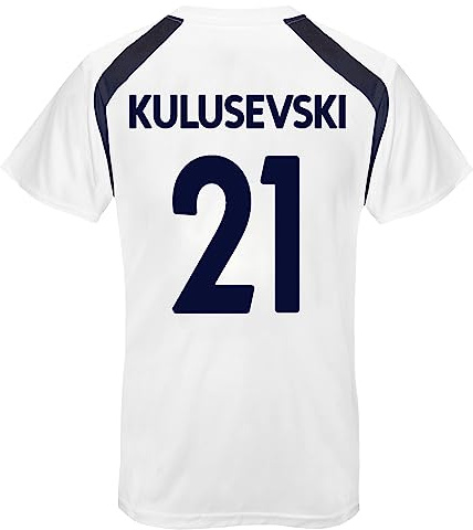 Tottenham Hotspur FC Mens Kulusevski 21 Poly T-Shirt White Small