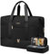 LOVEVOOK Travel Bags for Women, Waterproof Overnight Weekend Duffle Gym Maternity Holdall Bag with Shoes Compartment & Trolley Sleeve, Cabin Carry On Flight Bag, Black