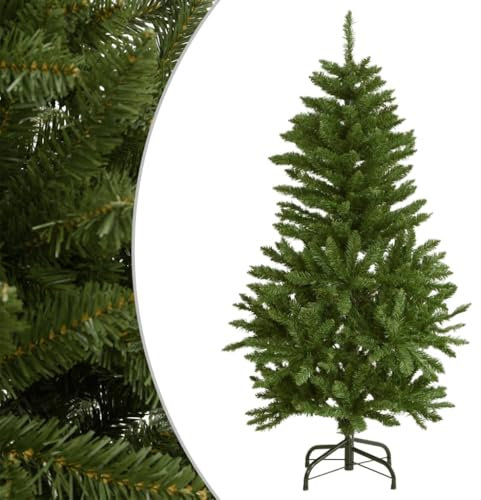 vidaXL Künstlicher Weihnachtsbaum, Klappbar Christbaum mit Ständer, Tannenbaum Kunstbaum mit PVC-Spitzen, Weihnachtsdeko Dekobaum für Innen Außen, Grün 150cm
