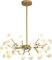 Modern Pendelleuchte Nordic Style Glühwürmchen Kronleuchter Moderne Led Ast Pendelleuchte Verstellbare Hängelampe Deckenleuchte mit Glasschirm for Wohnzimmer Restaurant Loft Bar Bauernhaus ( Color : W