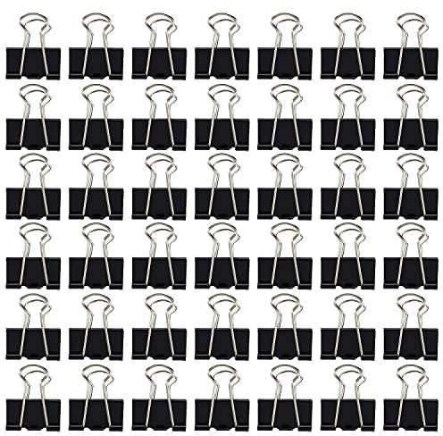 42 mollette pieghevoli da 25 mm, clip di carta in metallo, clip a coda di rondine, clip per file di denaro, papper fermi fissi per ufficio, scuola, casa, cucina, negozi