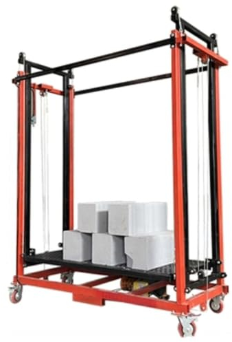 GRFIT Mobile Gerüstplattform Multifunktionale elektrische Gerüstmaschine Frachtaufzug Klettern Arbeitsbühne, mit Fernbedienung und Rädern, für Werkstatt Lager Indoor Outdoor Construction El