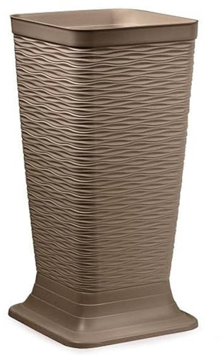 Tradineur Porte-parapluie carré en plastique Wind, design moderne, support pour parapluie, décoration, fabriqué en Espagne (taupe - 51,5 x 26 x 26 cm)