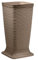 Tradineur Porte-parapluie carré en plastique Wind, design moderne, support pour parapluie, décoration, fabriqué en Espagne (taupe - 51,5 x 26 x 26 cm)