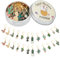PLIGREAT 24 Stück Emaille Kaktus Charms Stitch Markers Set Häkeln Locking Stitch Marker Stricken Stitch Counter DIY Ohrringe Halskette Handwerk Schmuck Zubehör Geschenk für Frauen Stricker