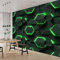 Fototapete Leuchtendes Sechseck 300x210 cm Tapete 3D Vlies Wanddeko Wallpaper Wandtapete Dekoration Study Zimmer Wohnzimmer Restaurant Cafe