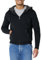 Amazon Essentials Herren Hoodie mit Sherpa-Futter und durchgehendem Reißverschluss, Verwaschenes Schwarz, XS