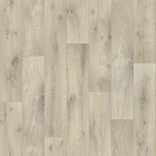 EverGrass Reclaimed Oak Quality Vinyl Flooring Roll Wood Plank Effect Lino Cheap Kitchen Bathroom Floor (2m x 4m)