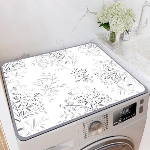 QHanky Tappetino Superiore Per Lavatrice 50x60cm,Super Assorbente Copri Lavatrice Sopra,Asciugatrice Top Protector Mat Antiscivolo Adatto Per Lavatrici,Asciugatrici,Cucine,Bagni(Viola)