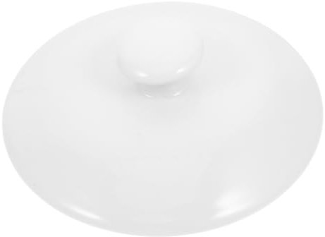 BIUDECO Ceramic Teaware Lid 4 Inch Replacement for Pots Rice Pot Soup Bowl Lid Teapot Kettle Top Covers High Temperature Resistant Sealing Caps for Home Restaurant Hotel Kitchen