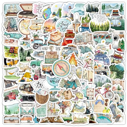 100 Stück Sticker und Aufkleber für Scrapbook, Fotoalbum und Journaling Zubehör für Laptop und Bücher