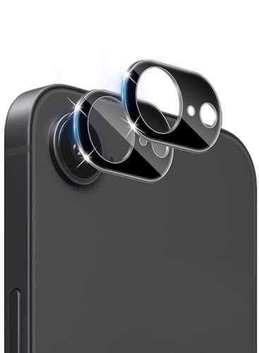 Datree für iPhone 16E/iPhone 17E Kamera Schutzfolie für Panzerglas, 9H Härte HD Anti- Kratzer Linse Panzerfolie, Blasenfrei Hinten Kameraschutz Displayschutz, Schwarz, 2 Stück
