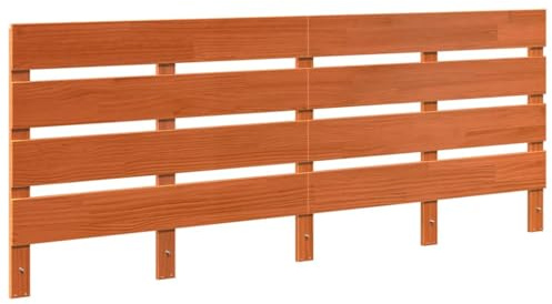 vidaXL Kopfteil Wachsbraun 200,5 x 3 x 80 cm Massives Kiefernholz