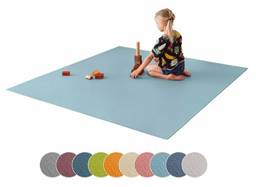Ehrenkind® Made in Germany Anti-Rutsch Krabbelmatte Oeko-Tex Matten | Spielmatte Baby | 160x160 cm | Graublau