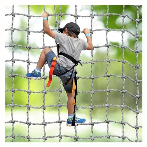 Kletternetz Outdoor Schaukel Kletterwand Strickleiter Robusten Schaukelnetz Für Garten Indoor Outdoor, Belastbar Bis 500 Kg Klettergeräte(12mm-10cm,1X1m/3.3X3.3ft)