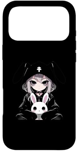 Hülle für iPhone 17 Pro Max Goth Bunny Anime Girl Kawaii Gothic Gruselige Kunst Japanisch