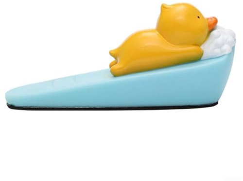 Cale-porte en silicone de dessin animé fabriqué en PVC et émail, avec peluche antidérapante et protection du sol (D)