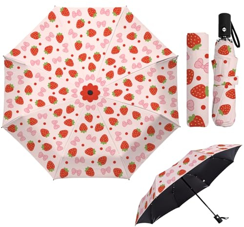 MAYJOYDIY Automatik Falt Schirm 107cm Automatisch Öffnen Schließen Sonnen und Regenschutz für täglichen Gebrauch Reise Outdoor Aktivitäten