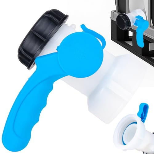 Garronda IBC Absperrventil S60x6 Innen- und Außengewinde Kunststoff Kugelventil für IBC Tank und Mauser Auslaufventil mit Dichtung für Wasser Chemie und Garten GD-0216