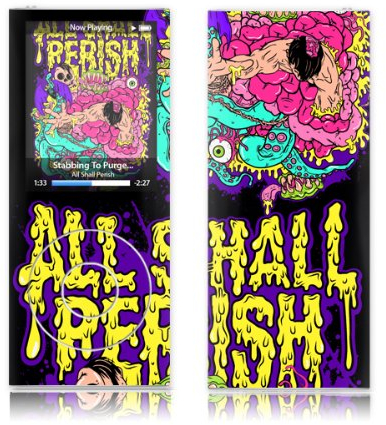 MusicSkins Schutzfolie mit All-Shall-Perish-Motiv für iPod Nano 4. Generation (Motiv bezieht Sich auf das Album Awaken The Dreams)
