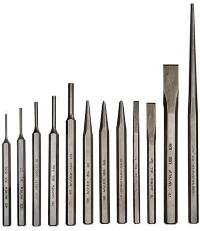 Mayhew Select 61040 Punch and Chisel Set, 12-Piece