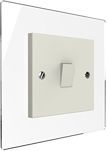 Displaypro Single, Double Light Switch Surround Acrylic Finger Plate Panel Plug Socket (Clear - Single)