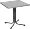 acamp Gartentisch wetterfest Piazza Quadratisch | Stahl-Gestell klappbar | Sicherer Stand Dank Niveau-Ausgleich | Klapptisch mit robuster Tischplatte | Balkon-Tisch 80x80 cm in Anthrazit - INOX