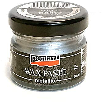 Zita's Creative Wachspaste metallic 20ml - Silber. Metallfarbe, Bastelfarbe, Acrylfarbe