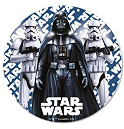 Gaufrette ronde pour gâteau Motif « Star Wars » Décoration de gâteaux Référence 40200 Dart Fener