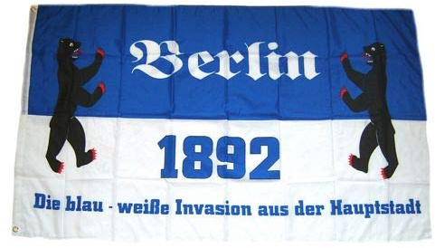Fahne Flagge Berlin 1892 Invasion aus der Hauptstadt 90 x 150 cm