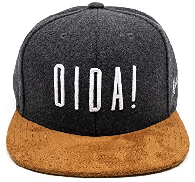 Du Hirsch Bayerisches Snapback Cap Oida Dunkelgrau Filz One Size