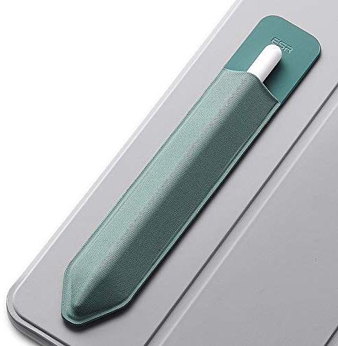 ESR Pencil Case Halter Kompatibel mit The Pencil (Pro und 1. und 2. Generation), Elastische Tasche für Stylus Pen, Tasche Klebehülle an der Hülle für Pencil befestigt, Grün