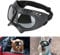 NAMSAN Hundebrille Sonnenbrillen für Hunde Augenschutz Hunde Brille mit Verstellbare Träger Mode Hunde Schutzbrille für Kleine/Mittlere Hunde-Silber