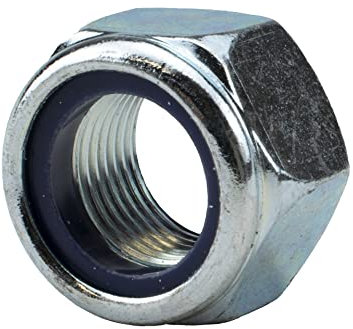 Selbstsichernde Muttern Sechskantmuttern DIN 985 Stopmuttern Sicherungsmuttern M7 2 Stück