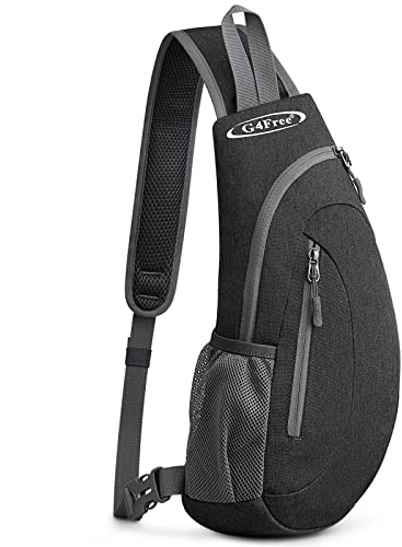 G4Free Sling Bags - Zaino a tracolla da uomo, piccolo, a tracolla, colore: grigio scuro…