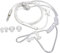 Vikye Luftschlauch-Ohrhörer, 3,5 Mm Ergonomische Rauschunterdrückung Luftschlauch-Ohrhörer, Strahlungsfreie Tragbare Binaurale Headset-Kopfhörer für Laptop-Tablet(Weiß)