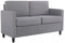 Mingone 2 Sitzer Sofa Kleine Modernes Polstersofa Einfaches Leinen Sofa mit 2 Kissen für Wohnzimmer Schlafzimmer Büro Flur, Hellgrau