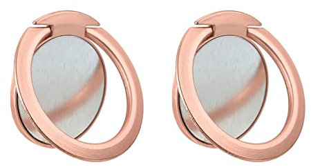 sourcing map 2Stk. Telefon Ring Halter Ultra-Thin Handy Ständer 360 Rosaton Roségold
