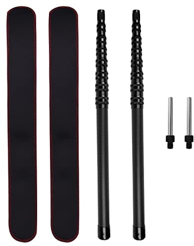 DOBEN 2er Set Kohlefaser Zeltstange Teleskop 57.5-300cm Verstellbares Teleskopstange Kohlefaser für Zelte Tarp,Ultraleichte Ultrastarke Zeltstange Tarp Stangen für Camping
