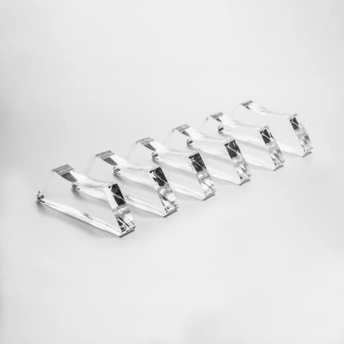 IKONA INNOVATION PLASTICS DESIGN Poggia Bacchette Cinesi da Tavolo in Plexiglass Colorato | Set da 6 pz | Idea Regalo Elegante per Mise En Place| Disegnato e Prodotto in Italia (Trasparente)