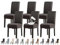 Jaotto Stuhlhussen 6er Set Wasserdicht Stuhlhussen für Esszimmerstühle Stretch Stuhlhussen Schwingstühle Waschbarer Universal Dekoration Stuhlbezug für Haus Restaurant Küche Hotel,Dunkelgrau