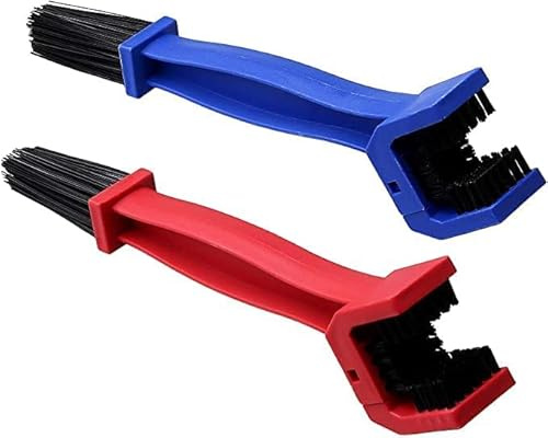 Bike Nylon chain cleaning brush, Motorcycle Bike Chain MTB Bicycle Chain Scrubber Cleaning Tool SETX2 BLUE-RED