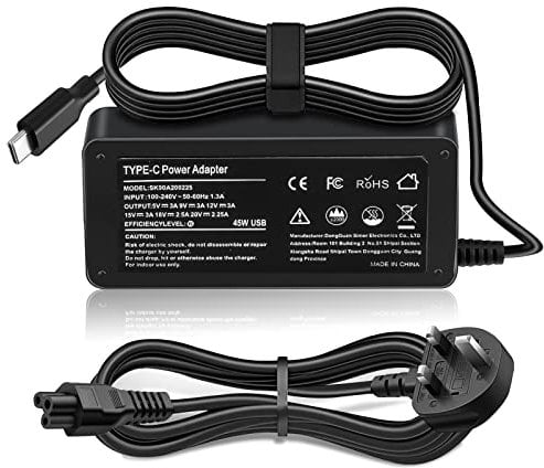 Chromebook Charger USB C, 45W Fast Charging Power Adapter Widely Universal Compatible with Chromebook Laptop: HP, Dell, Lenovo, Acer, Asus, Samsung, Google, and More Type C Laptop Charger