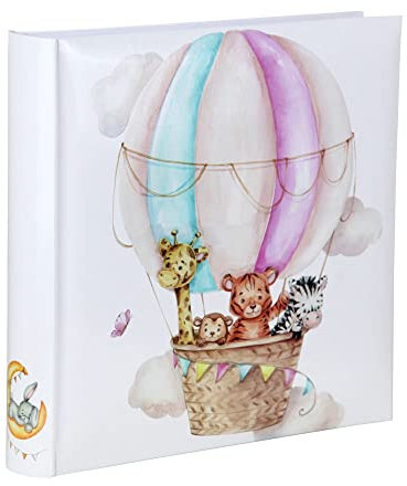 IDEAL TREND Cat & Bears Fotoalbum 30x30 cm 100 weiße Seiten Baby Kinder Foto Album Fotobuch: Farbe: Zoo on Ballon
