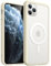 JETech Magnetisch Hülle für iPhone 11 Pro Max 6,5 Zoll Kompatibel mit MagSafe, Durchscheinende Matt Handyhülle Rückseite Dünn Stoßfest Schutzhülle (Beige)