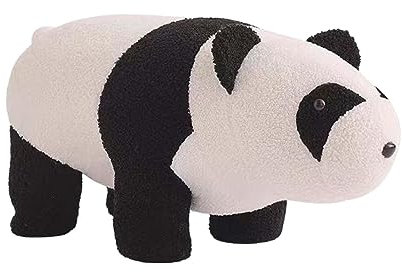 F Fityle Niedlicher Tier Fußhocker, Kleiner Gepolsterter Fußhocker, rutschfest, Stabil, in Tierform, Wickelhocker für Spielzimmer, Ch, Panda