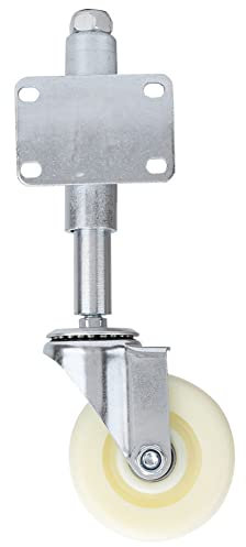 Eurobuy 4Nylon Gate Wheel,Heavy Duty Spring Swivel Caster,200kg/440lbs Load Capacity for Courtyard Garden Gate
