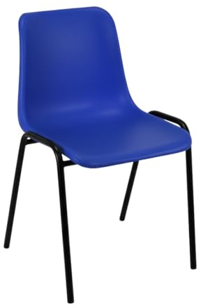 Meta Furniture Unassembled Mid-Century Modern Style Lounge Plastic Side Chairs for Kitchen, Dining, Bedroom, or Living Room (1, Matt Blue)