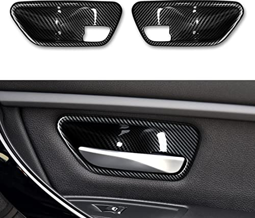 2PCS Auto Aufkleber Abdeckung ABS Dekoration Cover Trim Kompatibel mit BMW 3er 4er F30 F31 F34 3GT F32 F33 F36 Innentür Zubehör