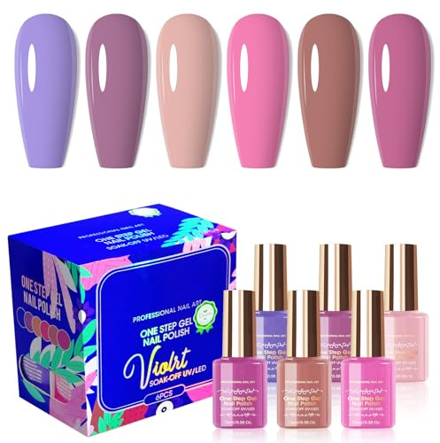 One Step 3-in-1-Nagellack, 3-in-1-Nagellack, One Step U-V, Gelnagellack, für Zuhause und professionelle Maniküre, 15 ml, 02